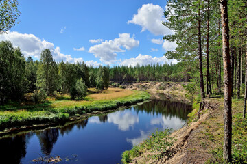 Fototapeta na wymiar River Chirko-Kem. Karelia, Russia