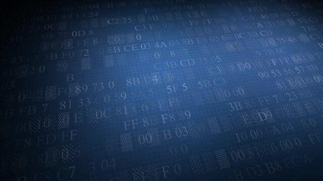 background of Hexadecimal Code. Blue code