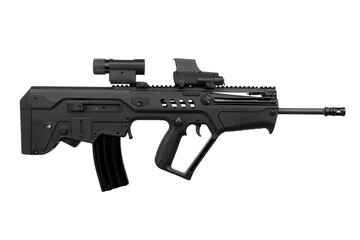 Gun rifle isolated on white
