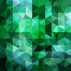 Abstract vector background with triangles. Green geometric vector illustration. Creative design template.