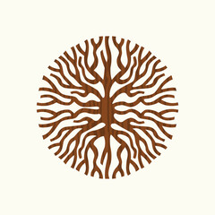 Tree root concept nature symbol illustration