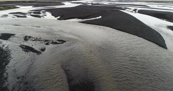 Sandur Near Seljalandsfoss Waterfall UHD 4K Drone Iceland