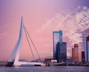 Papier Peint photo autocollant Pont Érasme Rotterdam