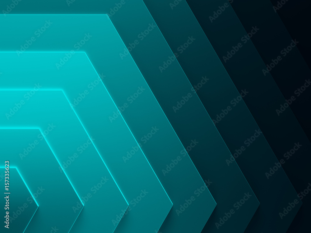 Poster hexagons abstract geometric background for material modern design. 3d illustration. works for text a