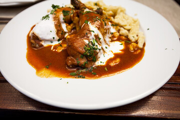 Chicken stew with mushroom