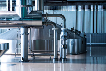 Brewing production vats on brew fabric