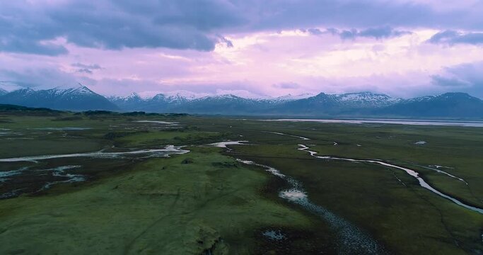 East Iceland Ruins and Sandur Aerial 4K UHD Drone