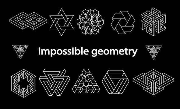 Impossible Geometry Symbols Vector Set.