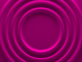 Pink radial geometric background for material modern design. 3D illustration. Works for text and website backgrounds, print and mobile application.