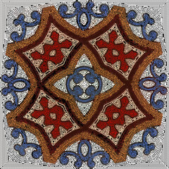 Vector  Ceramic Patterned Mosaic Smalt Majolica Illustration