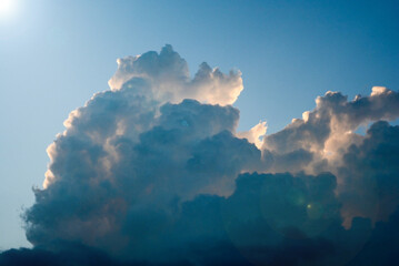 Beautiful Clouds shape with sunlight and sky background