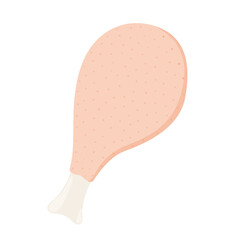 Fresh chicken leg, tasty fast food. Whole meat. Flat style