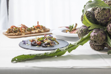 seafood, cooked, dish, fish, food, fresh, grilled, black, lunch