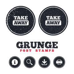 Take away sign icon. Takeaway food or drink.