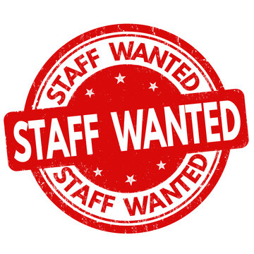 Staff wanted sign or stamp