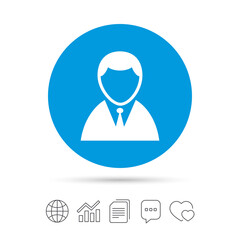 User sign icon. Person symbol.