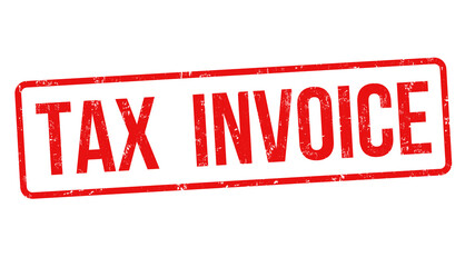 Tax invoice sign or stamp