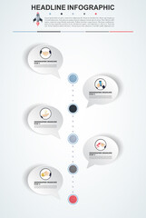 Abstract infographics number options template. Vector illustration. Can be used for workflow layout, diagram, business step options, banner, web design.