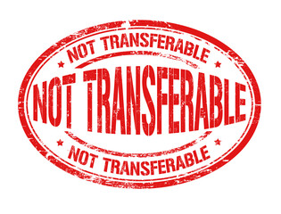 Not transferable sign or stamp