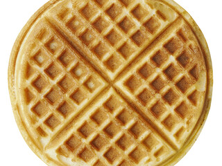 plain belgium american waffles isolated
