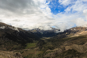 Fototapeta premium Panoramic view of Taurus mountains with meadows