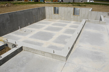 Concrete basement completed.
