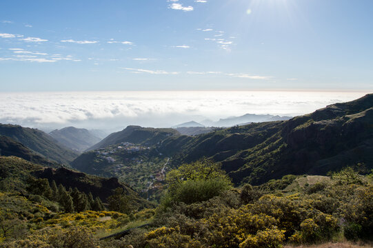 Hiking in idyllic nature of Gran Canaria, Spain