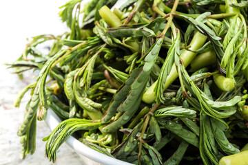 Water minosa prepare for cooking