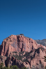 Blue Sky Over Kolob Canyon Cliff