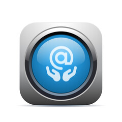 Square Push-Button - Vector