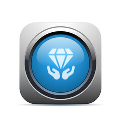 Square Push-Button - Vector