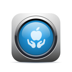 Square Push-Button - Vector