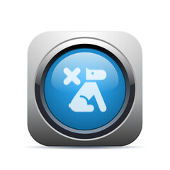 Obraz premium Square Push-Button - Vector