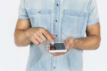Studio People Shoot Portrait Isolated on White