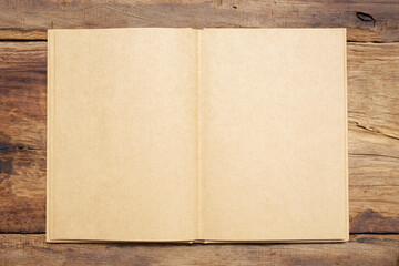 Open Notebook page on wooden table