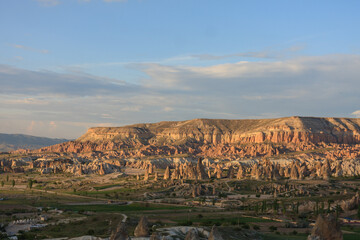 View over fairy chimney valley in Cappadocia