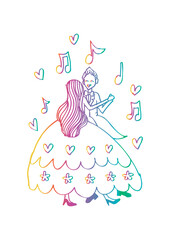 Dancing Couple. Hand drawing illustration.