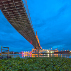 Bhumibol bridge across Cho Phraya river