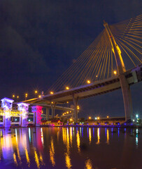 Bhumibol bridge across Cho Phraya river