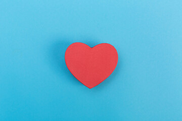Valentine's Day heart shaped boxes on a blue background