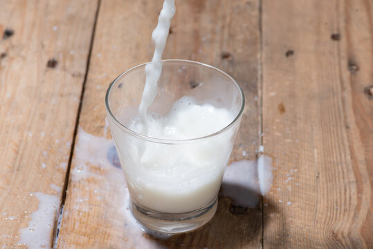 Milk. Image of Milk .fall into glass.