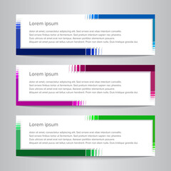 Set of Vector Design Banner Template Simple