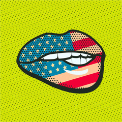 Fototapeta premium lip American flag