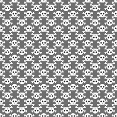 Grunge seamless pattern with skulls vector illustration human bone horror art dead face skeleton.