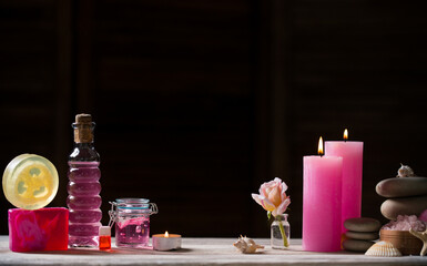 Beautiful composition of spa treatment