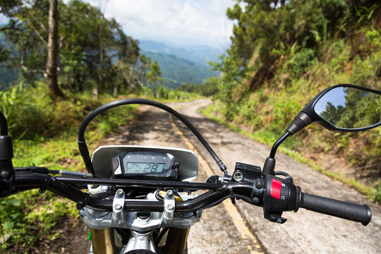 Motorcycle riding in north Thailand near Mae Hong Son