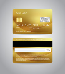 Realistic detailed credit card