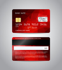 Realistic detailed credit card