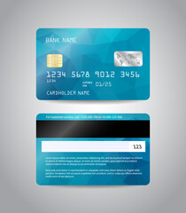 Realistic detailed credit card