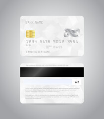 Realistic detailed credit card